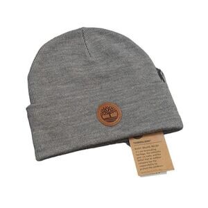 Timberland Unisex Classic Knit Logo Patch Tobaggin Hat Winter Skull‎ Cap Beanie